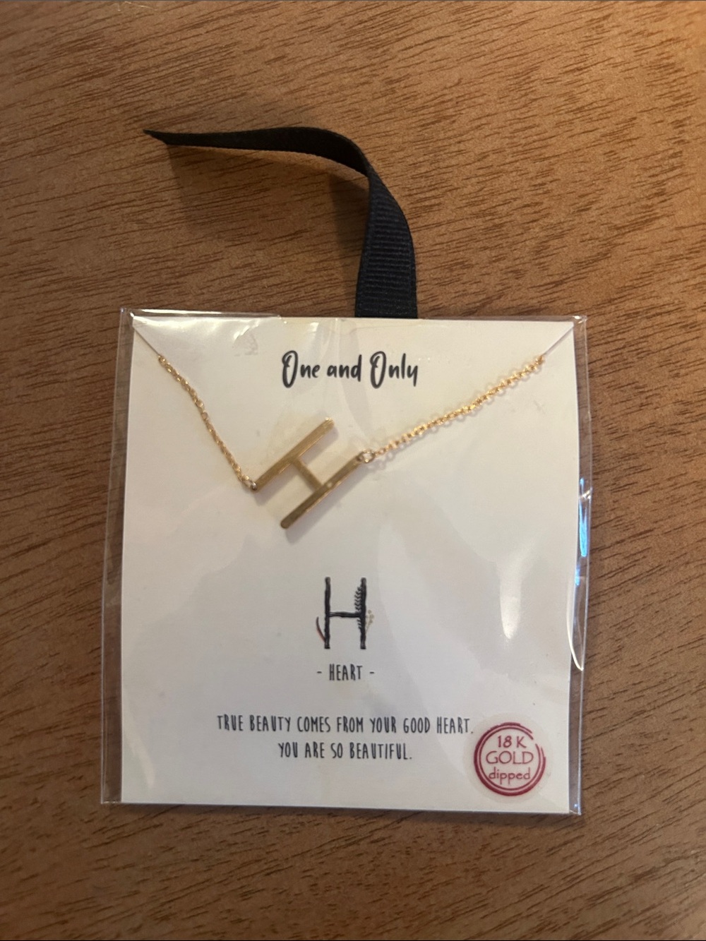 One and Only 18K Gold-Dipped 'H' Initial Necklace